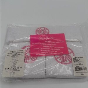 Lilly Pulitzer GWP 2 Wristband and Headband Set Resort White NWT sweatband